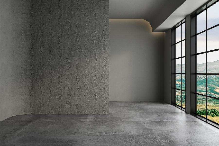 piso de cimento queimado