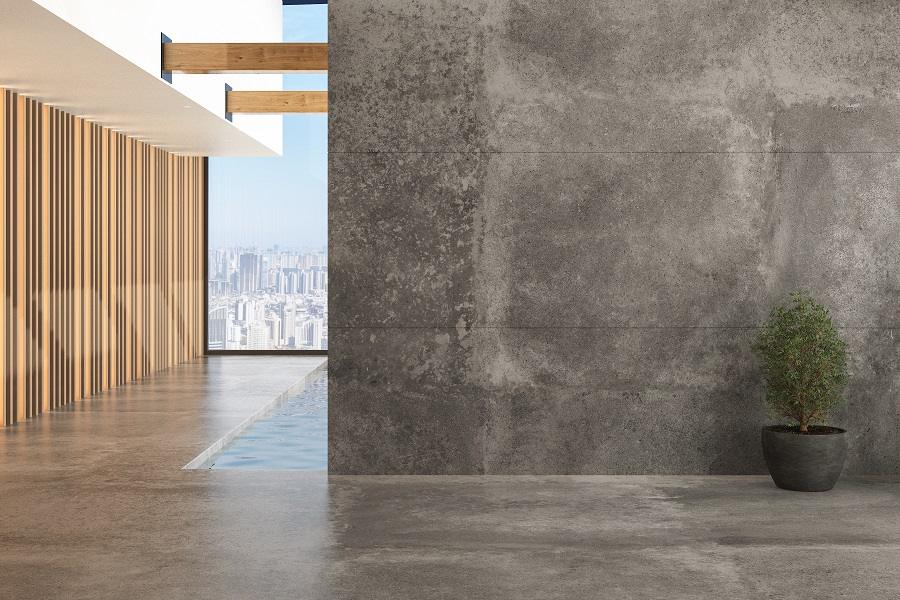 piso de cimento queimado